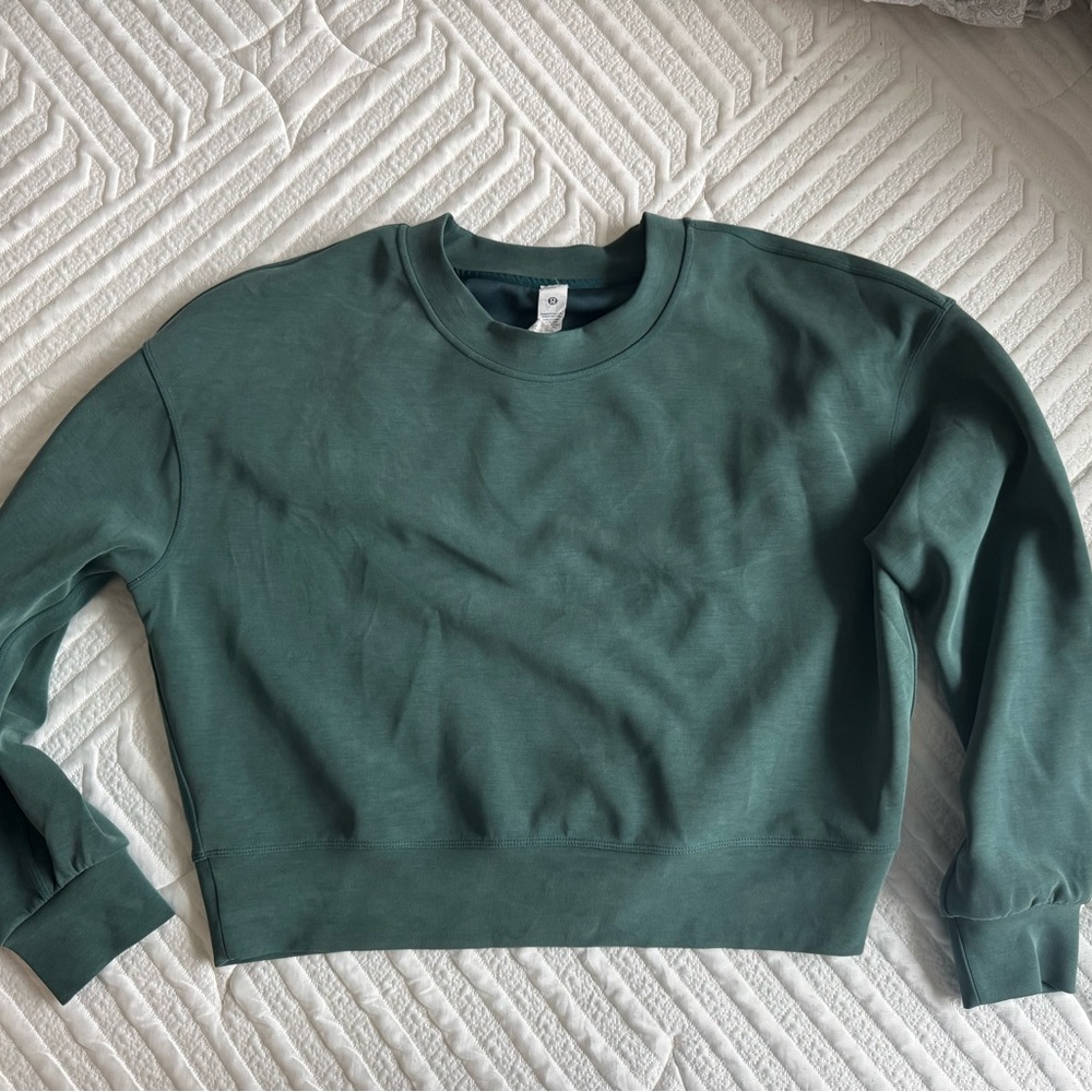 lululemon Softstreme Perfectly Oversized Cropped Crew in Storm Teal